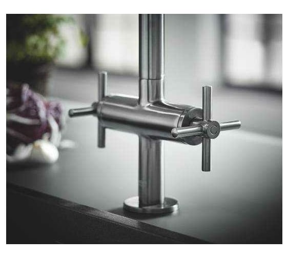Смеситель для мойки GROHE Atrio New двухвентильный, суперсталь 30362DC0