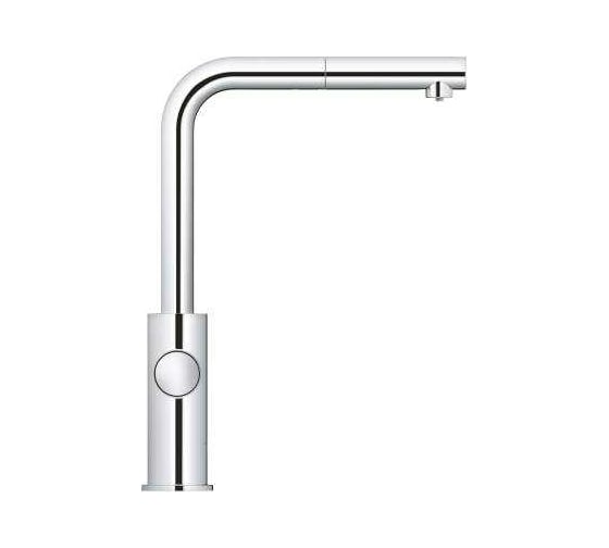 Комплект для кухни GROHE Blue Home смеситель с выдвижным L-изливом, с функциями фильтрации, охлаждения и газирования воды, Wi-Fi интерфейс 31539000