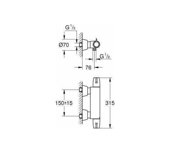Термостат для душа GROHE GRT Special 1/2" 34667000