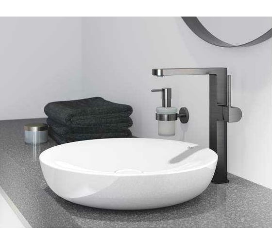 Смеситель для раковины GROHE Plus гладкий корпус, XL-Size, темный графит матовый 32618AL3