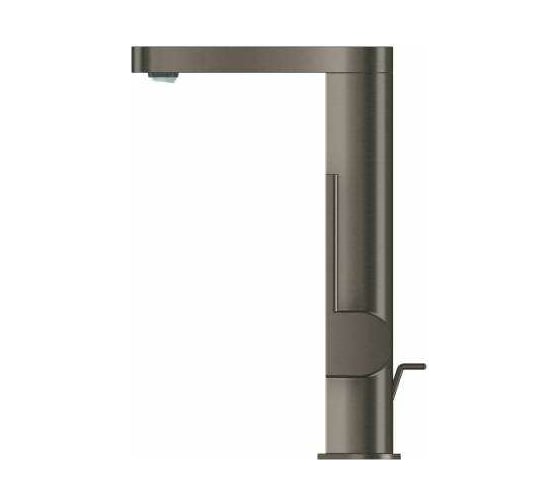 Смеситель для раковины GROHE Plus сливной гарнитур, поворотный излив, L-Size, темный графит матовый 23851AL3
