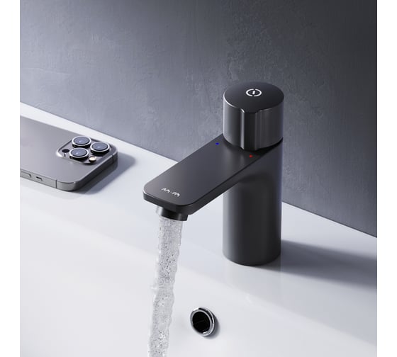 Смеситель для умывальника AM.PM X-Joy TouchReel  чёрный F85A02522