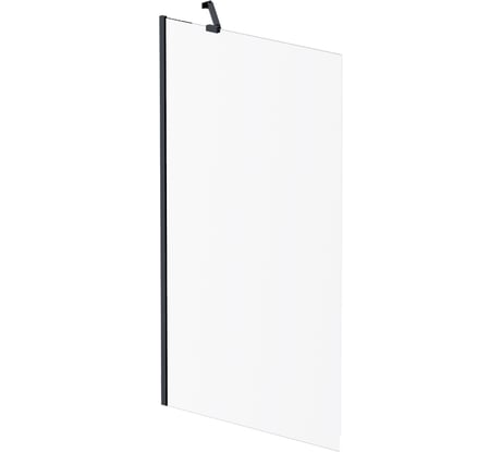 Шторка на борт ванны AM.PM Gem 80x140, фиксированная, черный, стекло прозрачное W90BS-080-140BT