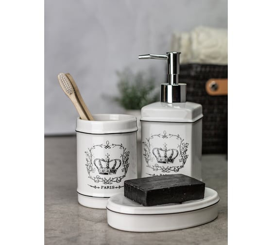Стакан для зубных щеток Bath Plus Royal 7,5x7,5x10,5 см W-CE1022A-TB
