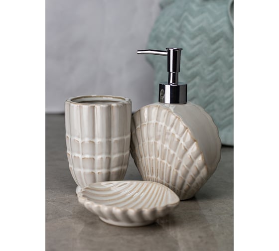 Дозатор для жидкого мыла Bath Plus Shell 12,3x6,5x17 см W-CE3027AA-LD