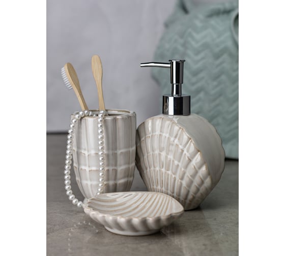 Дозатор для жидкого мыла Bath Plus Shell 12,3x6,5x17 см W-CE3027AA-LD