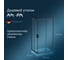 Душевое ограждение AM.PM Gem S 100x80 см, прямой, стекло прозрачное, профиль черный матовый, без поддона W93G-404-100280-BT 2
