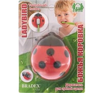 Держатель для зубной щетки BRADEX БОЖЬЯ КОРОВКА красный DE 0287