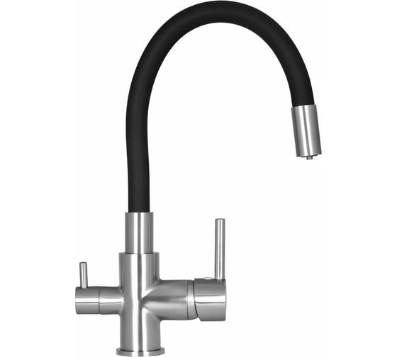 Смеситель для кухни WISENTс подводкой питьевой воды, черный W4255A-2 1