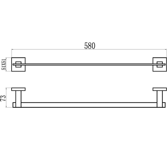 Держатель для полотенец Savol прямой 60 см S-06524A