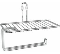 Держатель для туалетной бумаги FORA "fresh" с полкой для смартфона, хром FOR-FR002CR