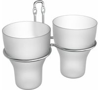 Стакан для зубных щеток FORA двойной "fresh" хром FOR-FR039CR