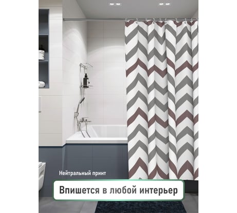 Шторка для ванной FORA "лиминойс" FOR-OL10