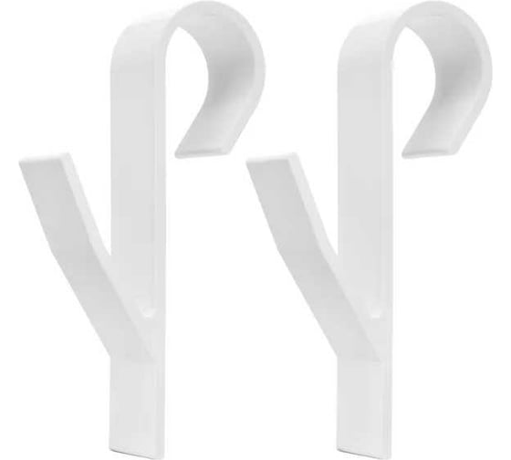Крючок для ванной DM PLAST белый, 2 шт k1dm