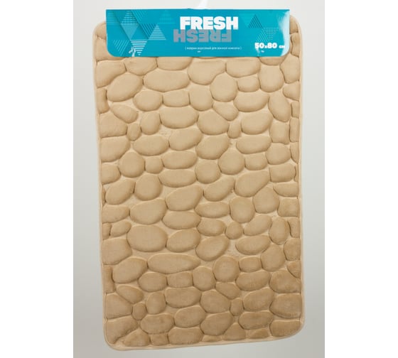 Коврик в ванную комнату Dasch 50x80см Fresh Камешки бежевый 5988 1