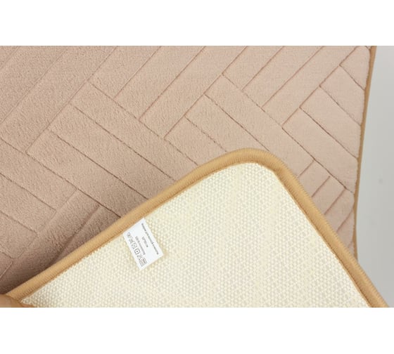 Коврик в ванную комнату Dasch 50x80см Fresh Паркет бежевый 7091