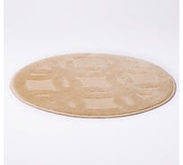 Коврик в ванную комнату Dasch круглый диаметр - 55 см Квадро бежевый 5744