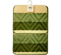 Комплект в ванную комнату коврик Dasch 50x70см + коврик 40x50см Бенито зеленый 10304