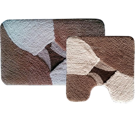 Комплект в ванную комнату коврик Dasch 50x80см + коврик 55x55см Дебора 5111