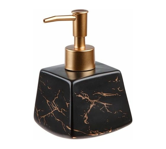 Дозатор для жидкого мыла черный PERFECTO LINEA Elegance 35-185131