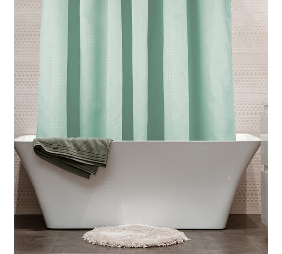 Шторка в ванную комнату Dasch 180x200 Келвин голубой 10480 1