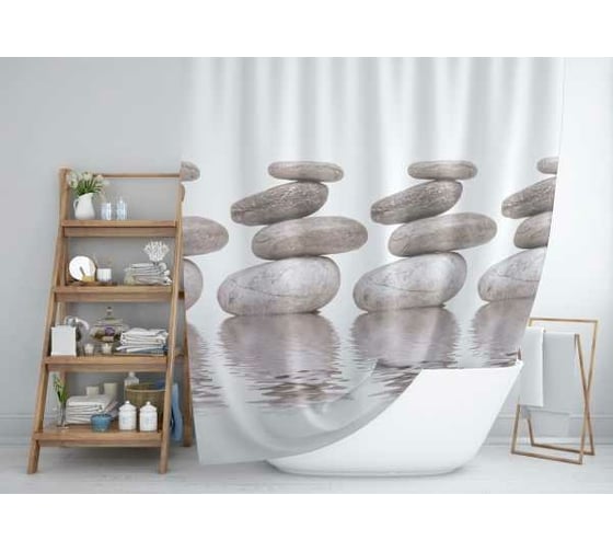 Шторка в ванную комнату Dasch 180x200 Гармония Stone 5343