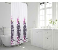 Шторка в ванную комнату Dasch 180x200 Дзен Stone flowers 5346