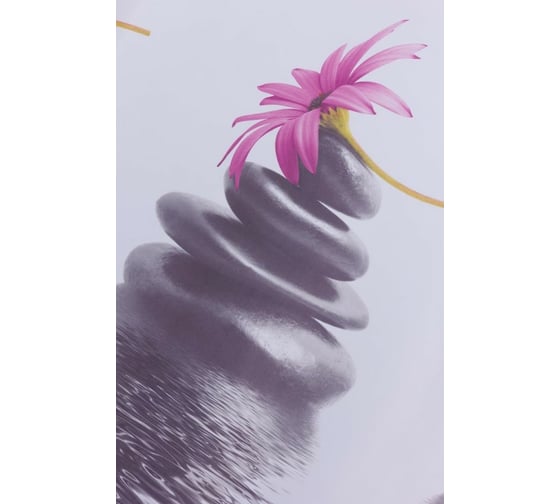 Шторка в ванную комнату Dasch 180x200 Дзен Stone flowers 5346