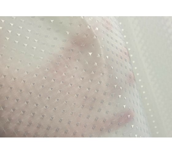 Шторка в ванную комнату Dasch 180x200 Жаккард звезды айвори 7129