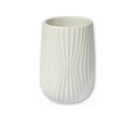 Стакан для зубной пасты и щёток PRIMANOVA SOUL (белый) керамика DR-77002