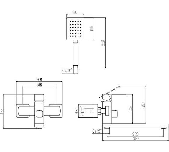 Смеситель для ванны Fmark FS8124