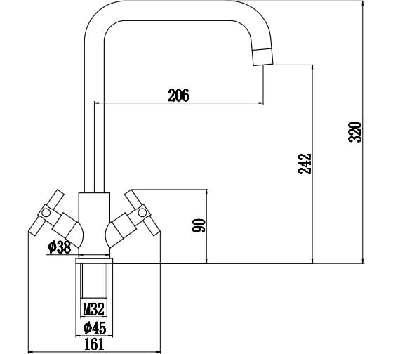 Смеситель для мойки Fmark FS8412H