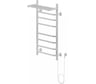 Электрический кабельный полотенцесушитель Ника way-3 80/40 с полкой, ral9016, белый матовый, правый тэн WAY-3 80/40 с/п бел прав