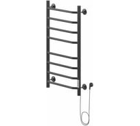 Электрический кабельный полотенцесушитель Ника way-3 80/40 ral9005, черный матовый, правый тэн WAY-3 80/40 черн прав