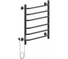 Электрический кабельный полотенцесушитель Ника way-3 60/50 ral9005, черный матовый, левый тэн WAY-3 60/50 черн лев