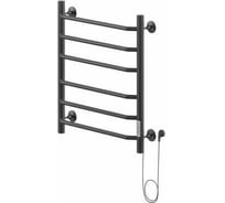 Электрический кабельный полотенцесушитель Ника way-3 60/50 ral9005, черный матовый, правый тэн WAY-3 60/50 черн прав
