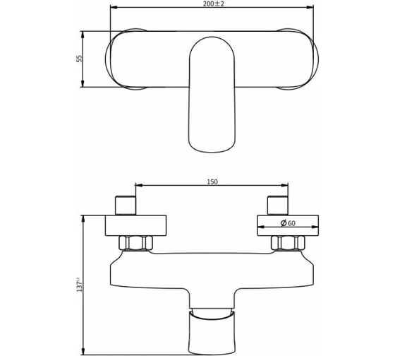 Смеситель для душа Savol SK-H7403
