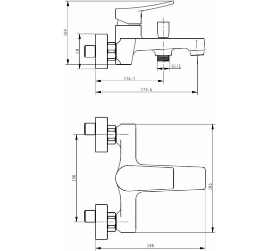 Смеситель для ванны Savol SK-H3101