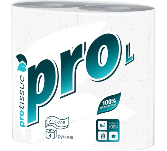 Туалетная бумага Protissue 2-сл 4 рул/уп 9 pro-l белая Г-С161н