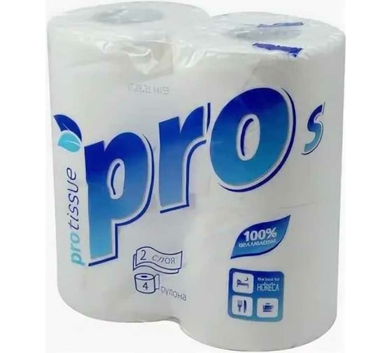 Туалетная бумага Protissue 2-сл 4 рул/уп 24 pro-s белая Г-С160н 1