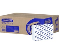 Бумажное полотенце Protissue листовое 2-сл 190 лист/уп 15 210x230 мм z-сложения белое Г-С196н