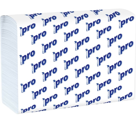 Бумажное полотенце Protissue листовое 2-сл 190 лист/уп 15 210x230 мм z-сложения белое Г-С196н
