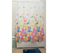 Штора для ванной PRIMANOVA Butterflies с утяжелителем, 180x200 см, PLE DR-50021