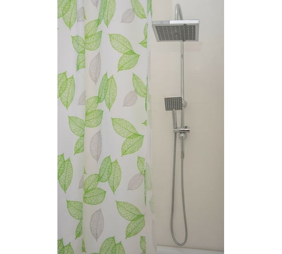 Штора для ванной PRIMANOVA Greenery с утяжелителем, 180x200 см PLE DR-50024