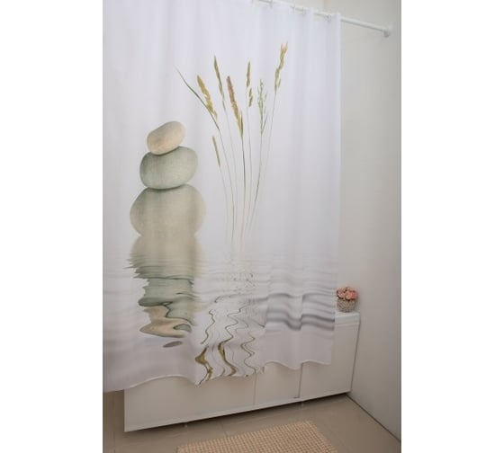 Штора для ванной PRIMANOVA NICE с утяжелителем, 180x200 см PLE DR-60051