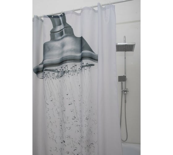 Штора для ванной PRIMANOVA SHOWER с утяжелителем, 180x200 см PLE DR-60052