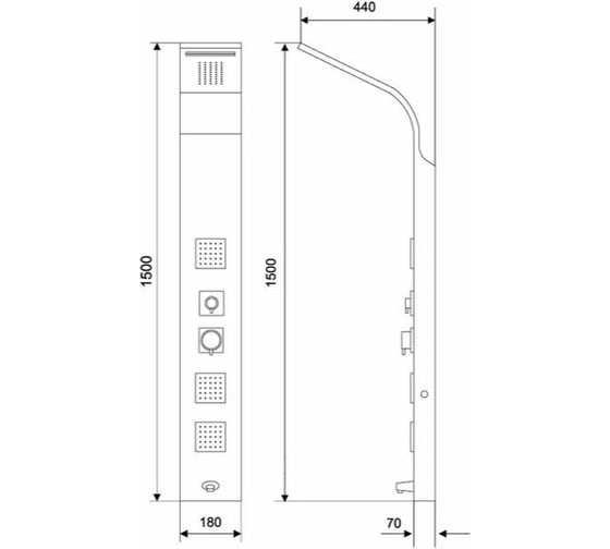 Душевая панель Excellent More ARAC.ML9304E