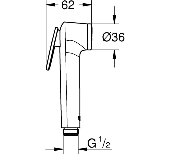 Гигиенический душ Grohe Vitalio 26351000 1 вид струи УТ007600