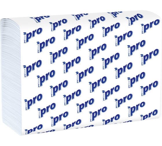 Бумажное полотенце Protissue листовое 2-сл 190 лист/уп 210x230 мм z-сложения белое Г-С196