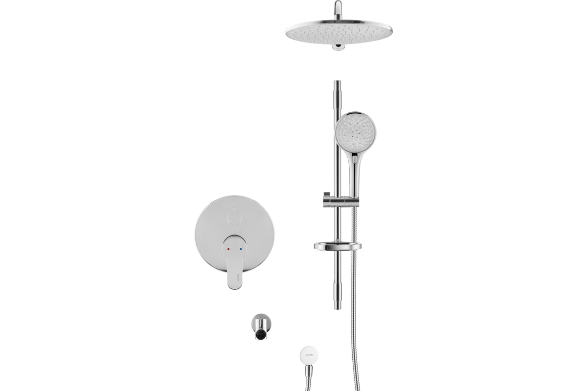 Душевой комплект со встроенным смесителем Swedbe (с монтажным боксом) и ...
